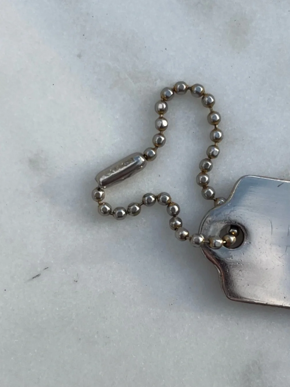 COACH Metal Hang Tag, Silver